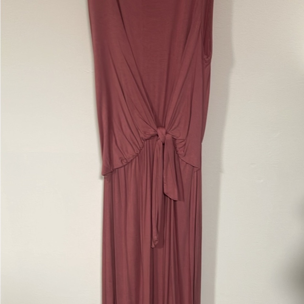 Women’s Mauve Knot-Front Maxi Dress